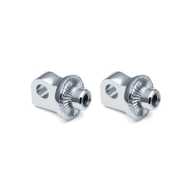 Kuryakyn, Splined male mount peg adapters. adj. stop. Chrome FOOTPEGS MOUNTS Kuryakyn