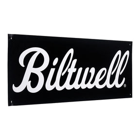 Biltwell Script Shop banner black/white DEALER SIGNS Biltwell