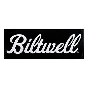 Biltwell Script Shop banner black/white DEALER SIGNS Biltwell