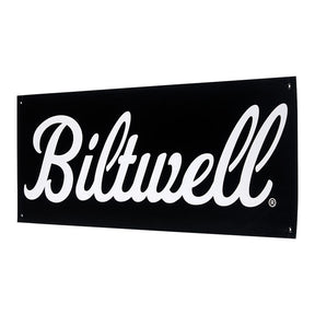 Biltwell Script Shop banner black/white DEALER SIGNS Biltwell