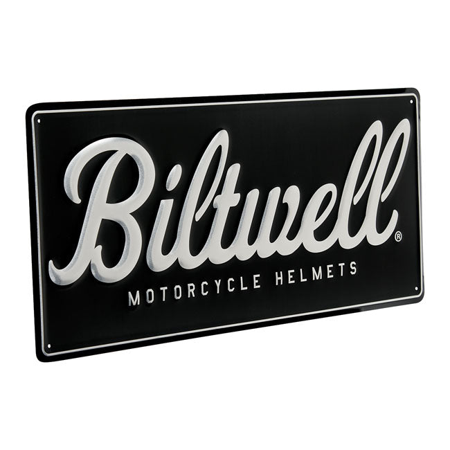 Biltwell Script shop sign black/aluminum DEALER SIGNS Biltwell