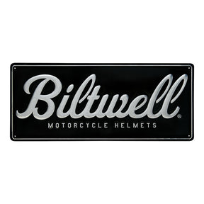 Biltwell Script shop sign black/aluminum DEALER SIGNS Biltwell