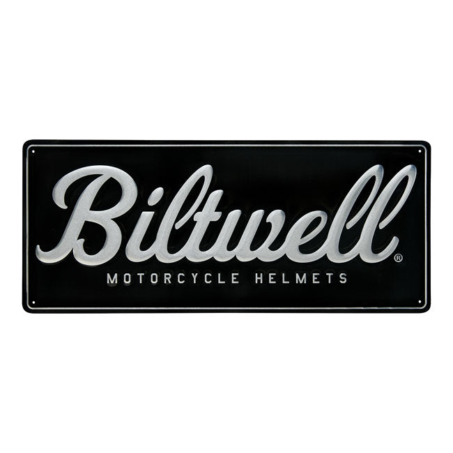 Biltwell Script shop sign black/aluminum DEALER SIGNS Biltwell