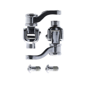 M8 Softail passenger footpeg mount kit, 360° adj. Chrome FOOTPEGS MOUNTS Mcs