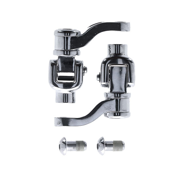 M8 Softail passenger footpeg mount kit, 360° adj. Chrome FOOTPEGS MOUNTS Mcs