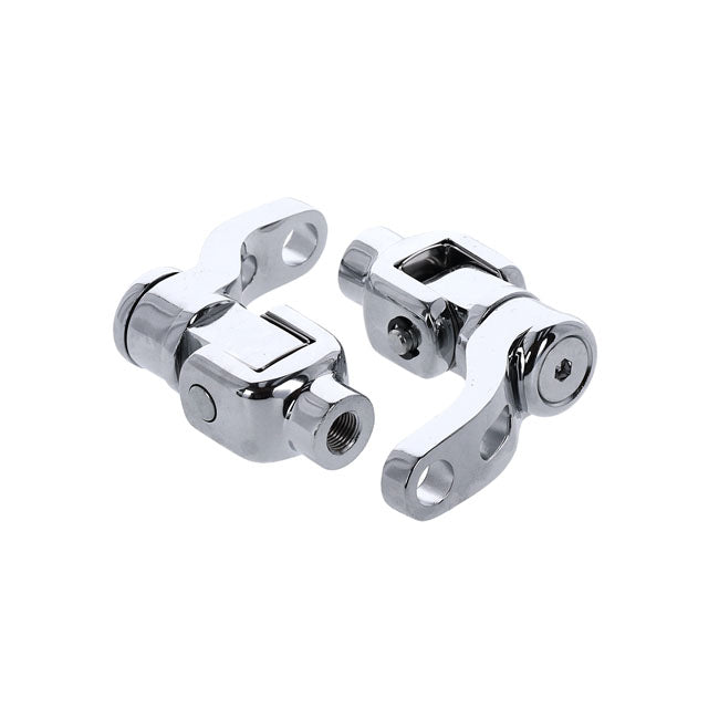 M8 Softail passenger footpeg mount kit, 360° adj. Chrome FOOTPEGS MOUNTS Mcs