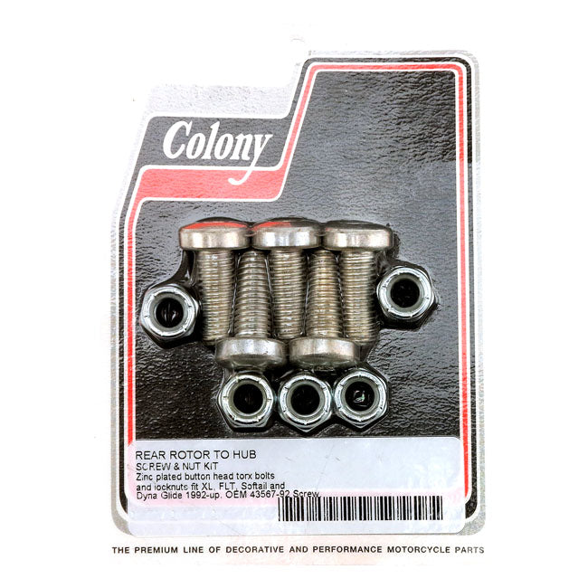 Colony Screw Kt Brk Rtr 92 Up Brake Rotor Bolt Kits Colony