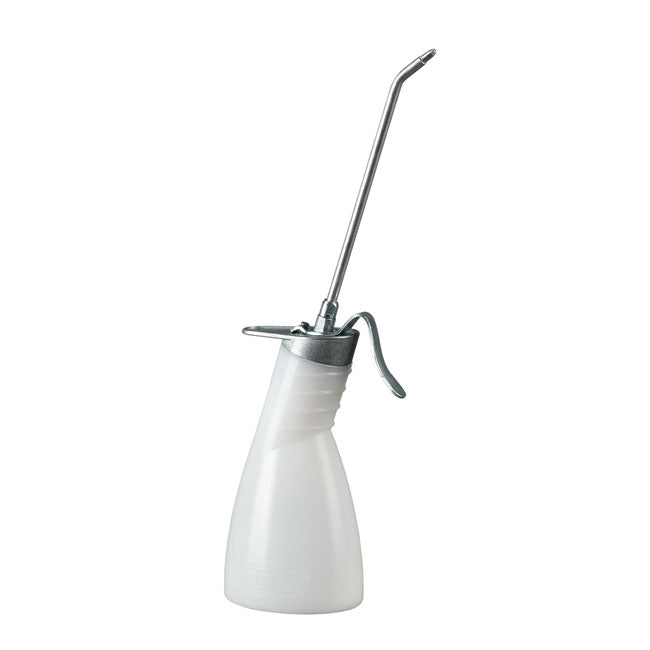 Pressol workshop oiler, white with spout. 500 ml FUNNELS Pressol