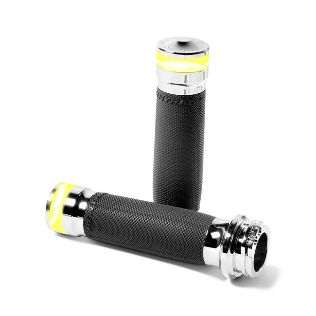 Performance Machine (Pm) Chrome Contour Led Grips For Cable Grips Performance Machine