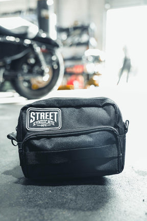 Street Syndicate Mfg Favorite Brand Canvas Handlebar Bag, Standard Handlebar Bag Street Syndicate Mfg