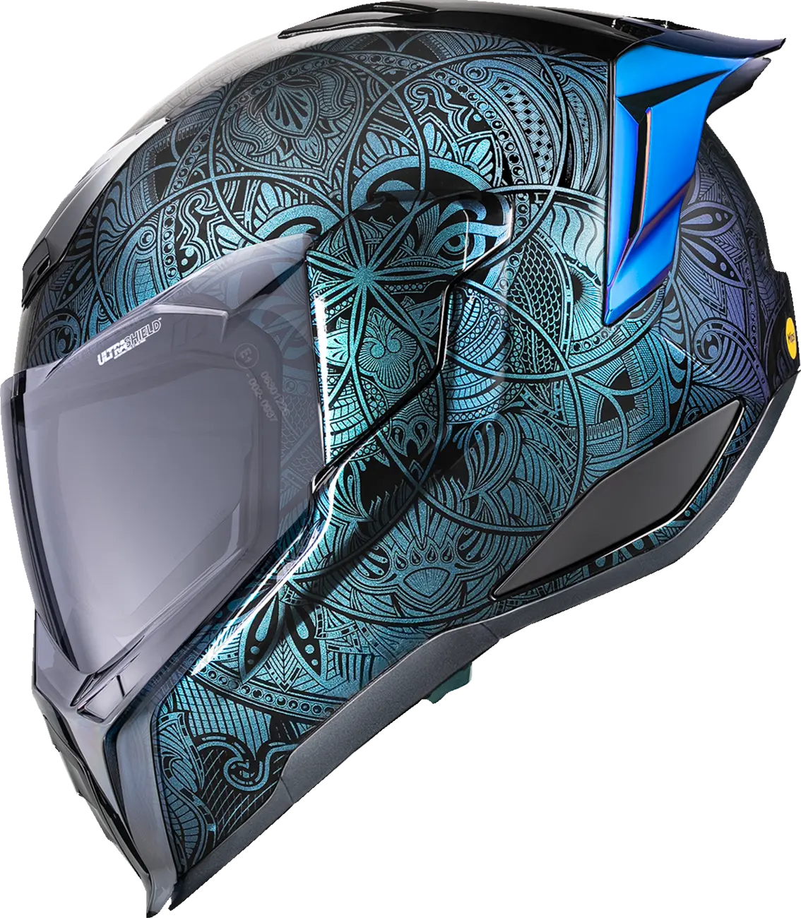 Ultraflite Opal Mandala, Blue Full Face Helmet Icon