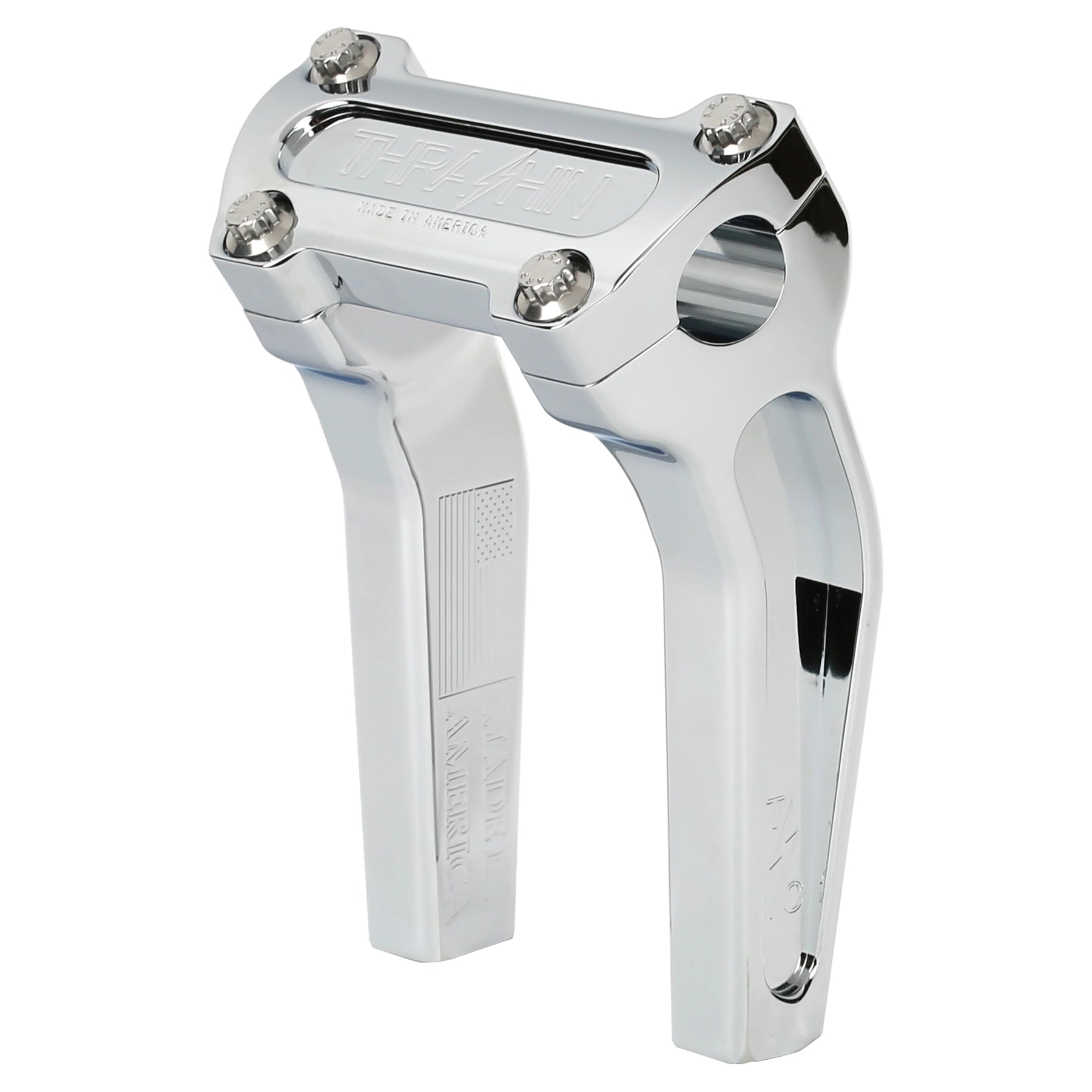 Thrashin Supply Co. 6.5" Pull Back OG Risers, Chrome Risers Thrashin Supply Co. Standard Top Clamp