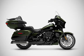 Zard Touring Slip Ons E5+, Black Chrome - 25+ Touring Slip-Ons Exhaust Zard
