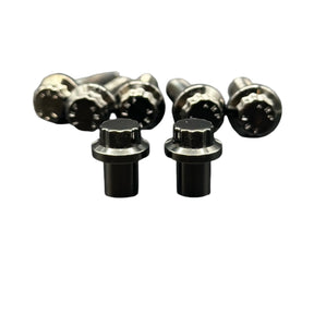 Bamco Motorsports 12 Point Valve Stem Caps Tire Valve Stem Cap Bamco Motorsports Black Chrome (Gloss Black)