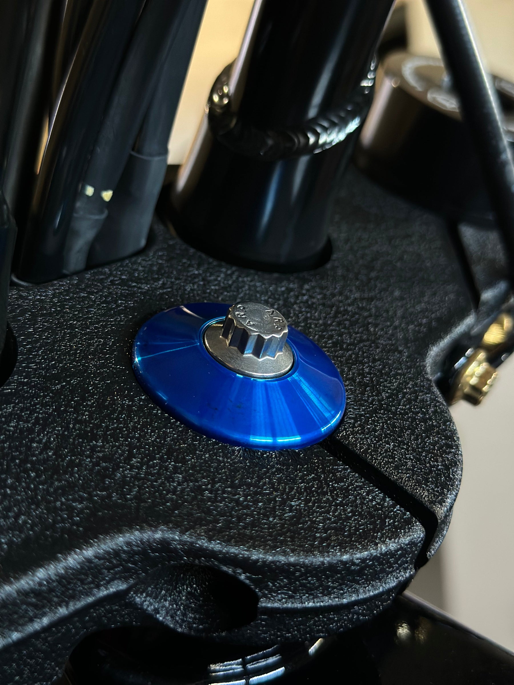 Bamco Motorsports ARP Steering Stem Bolt Kit - Milwaukee-Eight Softail with Inverted Forks Fastener Kit Bamco Motorsports Stainless Steel Blue