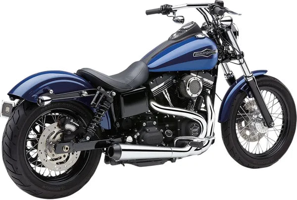 El Diablo 2:1 Exhaust System - 06+ Dyna Full Exhaust System Cobra Chrome 12-17 FXD (except FLD with floorboards)