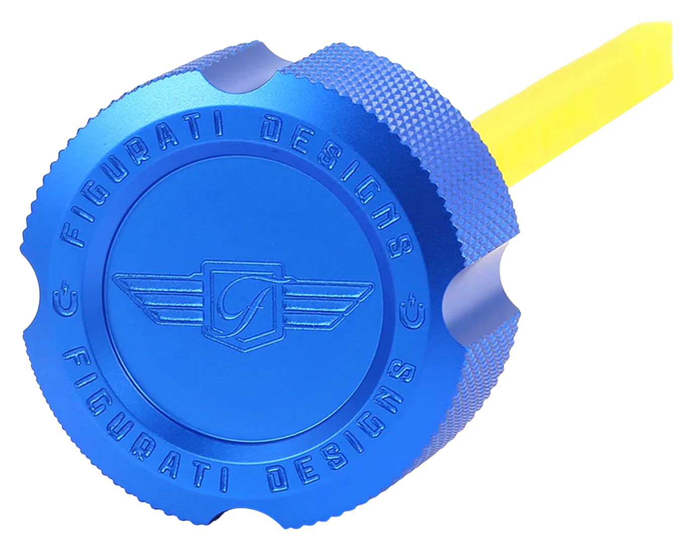 Dipstick Alu Knurled Blue Flh/T17 Up Oil Dipstick Figurati Designs Default Title