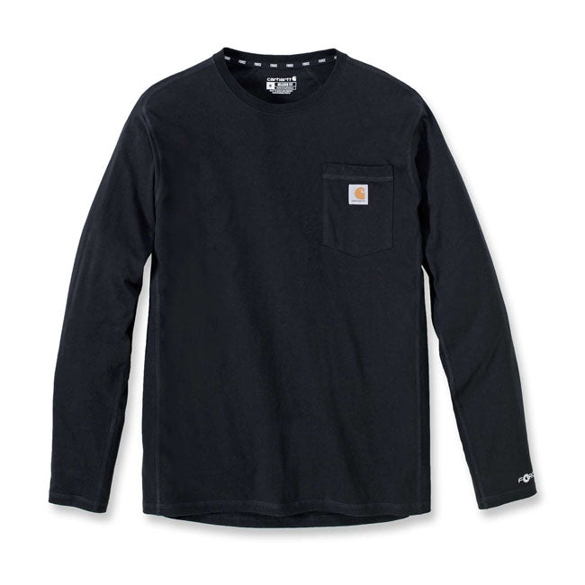 Carhartt Force Pocket Long Sleeve, Black T-Shirt Long Sleeve Carhartt