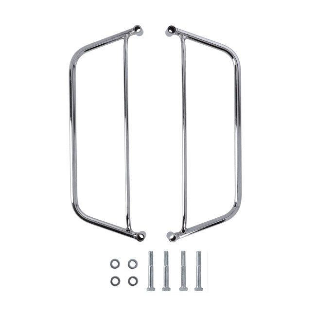 Long Ride, Saddlebag Holder. Chrome Saddlebags Mounts Longride