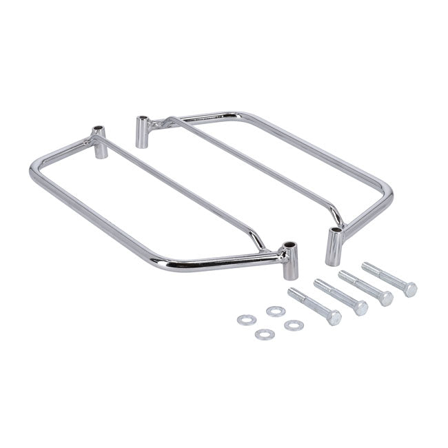 Long Ride, Saddlebag Holder. Chrome Saddlebags Mounts Longride