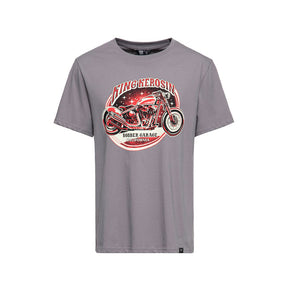 King Kerosin Bobber Garage T Shirt Steel Grey T-Shirt King Kerosin