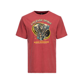 King Kerosin Unleash Spirit T Shirt Burgundy T-Shirt King Kerosin
