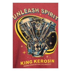 King Kerosin Unleash Spirit T Shirt Burgundy T-Shirt King Kerosin