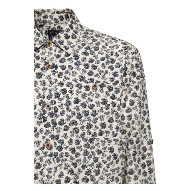 King Kerosin Aop Shirt Off White Shirts King Kerosin