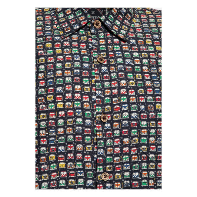 King Kerosin Aop Shirt Off Black Shirts King Kerosin