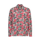 King Kerosin Aop Shirt Off Dark Red Shirts King Kerosin