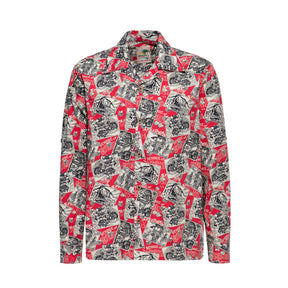 King Kerosin Aop Shirt Off Dark Red Shirts King Kerosin