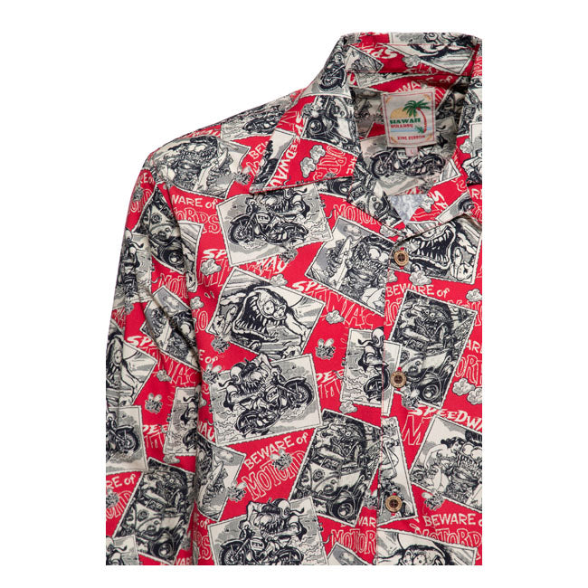 King Kerosin Aop Shirt Off Dark Red Shirts King Kerosin