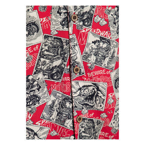 King Kerosin Aop Shirt Off Dark Red Shirts King Kerosin