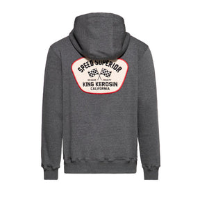 King Kerosin Speed King Zip Hoodie Steel Grey King Kerosin