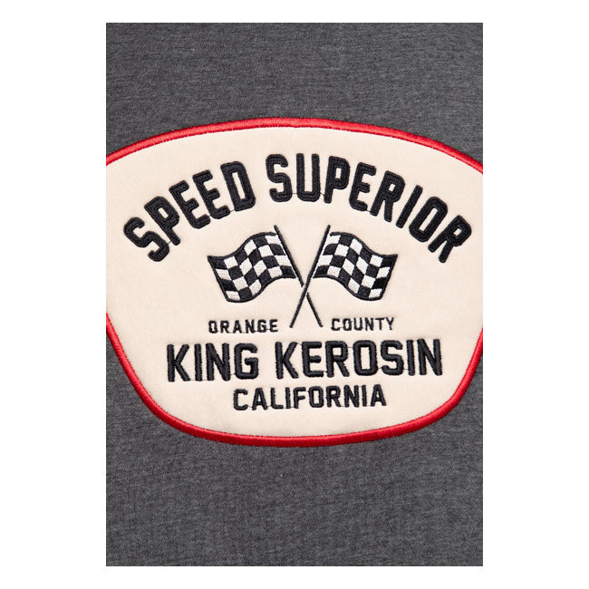 King Kerosin Speed King Zip Hoodie Steel Grey King Kerosin