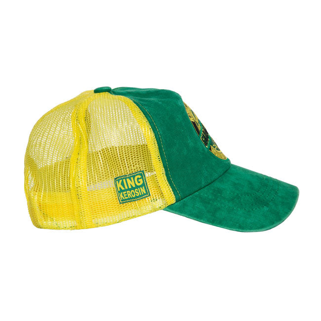 King Kerosin Garage Built Cap Green & Yellow King Kerosin