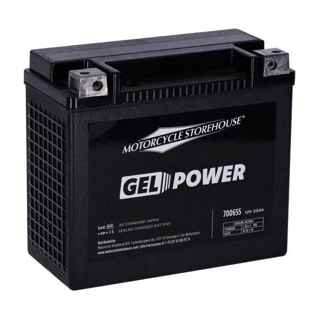 Mcs, Nano Series Sealed Gel Battery. 12 V, 20 Ah, 360cca Batteries Mcs