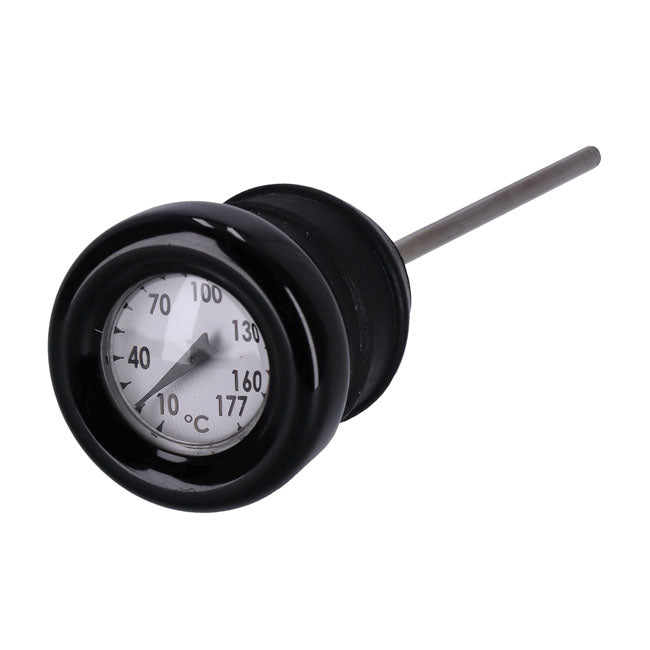 Oil tank dipstick with temperature gauge. Black w/white face OIL TANKS DIPSTICKS Mcs