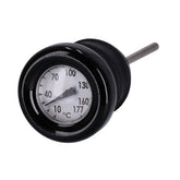 Oil tank dipstick with temperature gauge. Black w/white face OIL TANKS DIPSTICKS Mcs