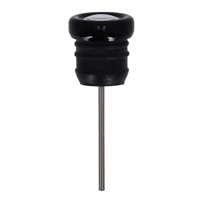 Oil tank dipstick with temperature gauge. Black w/white face OIL TANKS DIPSTICKS Mcs