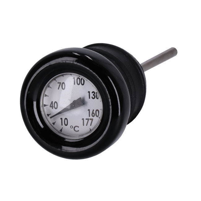 Oil tank dipstick with temperature gauge. Black w/white face OIL TANKS DIPSTICKS Mcs