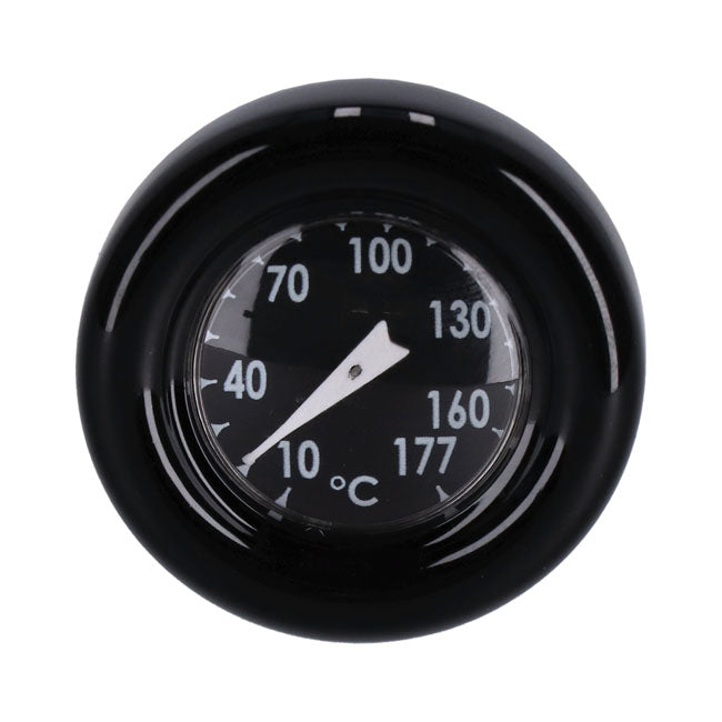 Oil tank dipstick with temperature gauge. Black w/black face OIL TANKS DIPSTICKS Mcs