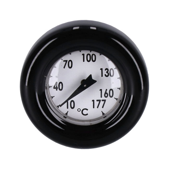 Oil tank dipstick with temperature gauge. Black w/white face OIL TANKS DIPSTICKS Mcs