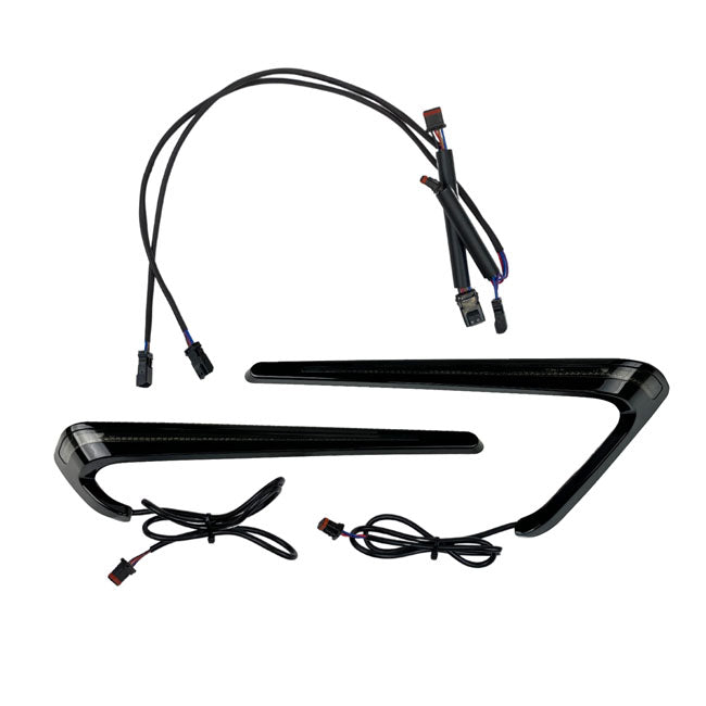 Custom Dynamics Led Saddlebag Light, Smoked Lens - 22-24 Softail Light Strips Led Custom Dynamics