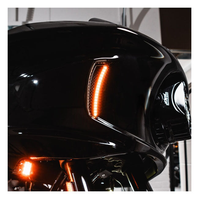 Custom Dynamics Fairing Vent Lights, Amber/White - 22+ Softail FXLRST & FXRST Turn Signals Fairing Custom Dynamics
