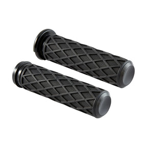Arlen Ness Diamond Grips, Black - 24+ Touring Grips Arlen Ness