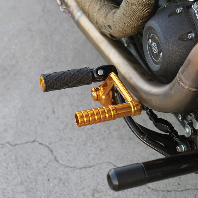 Arlen Ness Speedliner Brake Arm, Gold - 18+ Softail Brake Pedals Arlen Ness