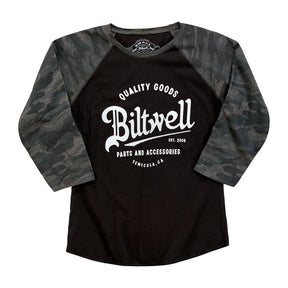 Biltwell Script baseball female shirt T-SHIRTS Biltwell