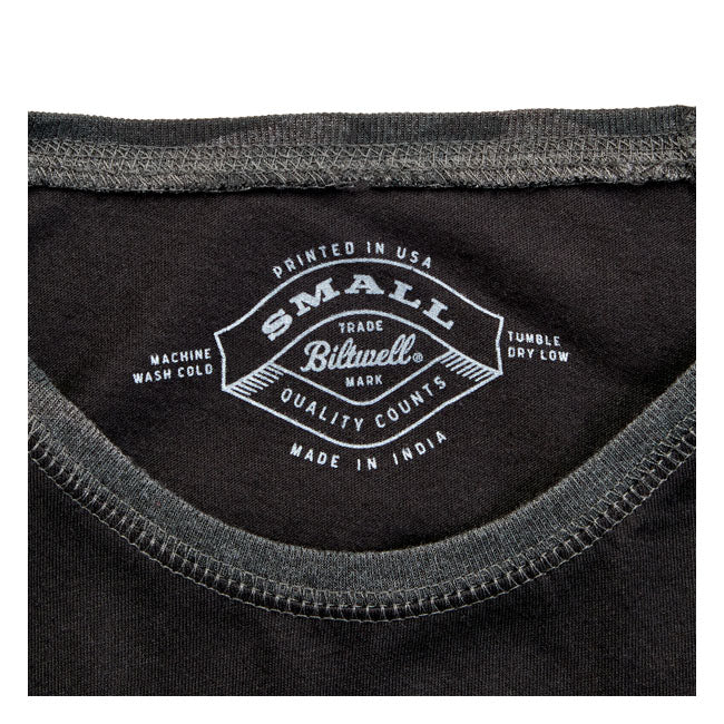 Biltwell Script baseball female shirt T-SHIRTS Biltwell