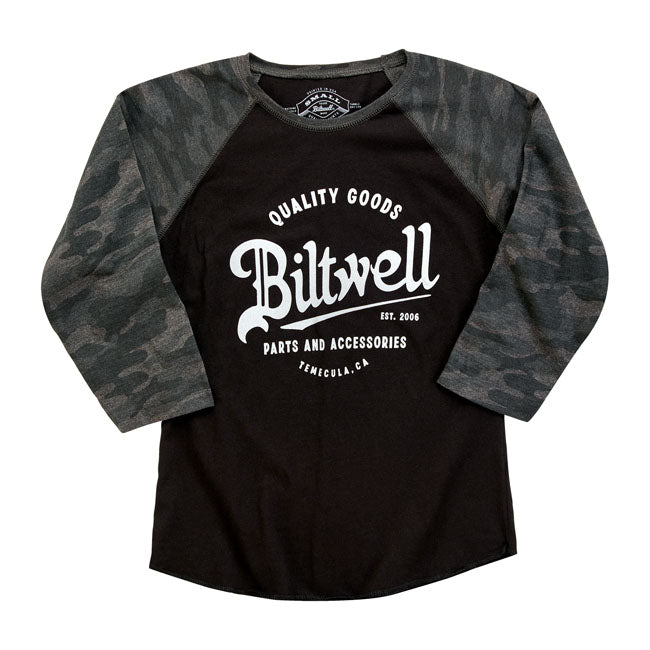 Biltwell Script baseball female shirt T-SHIRTS Biltwell